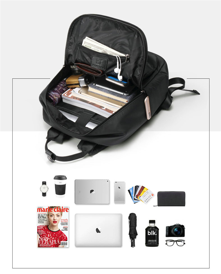 Schwarzer Rucksack Black Backpack