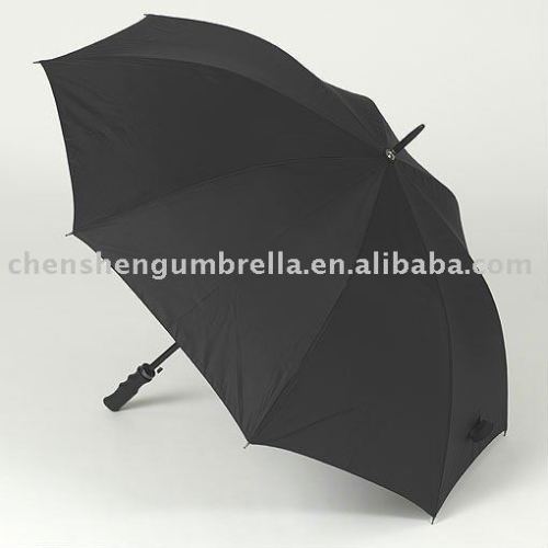 straght black 190T polyester fabric umbrella