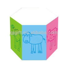 2015 hot sale custom design printed paper block note cube memo cube