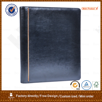 leather folder with card holder&A4 loose leaf folder&document folder