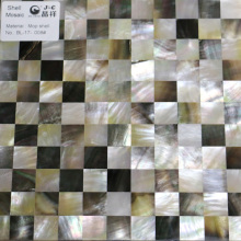 Square shape natural black colour mother of pearl shell mosaic,MOP shell mosaic