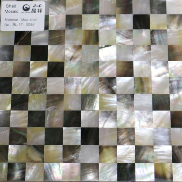 Square shape natural black colour mother of pearl shell mosaic,MOP shell mosaic