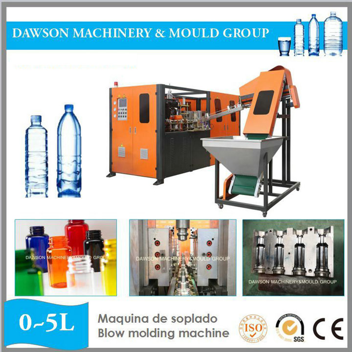 2 Cavities Extrusion Pet 200ML-2L Plastic Water Bottle Blow Molding Machine