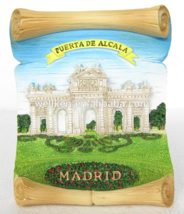 polyresin 3d souvenir plaque,polystone 3d tourist souvenir plate