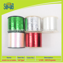 2015 popular colorful polyester metallic yarn