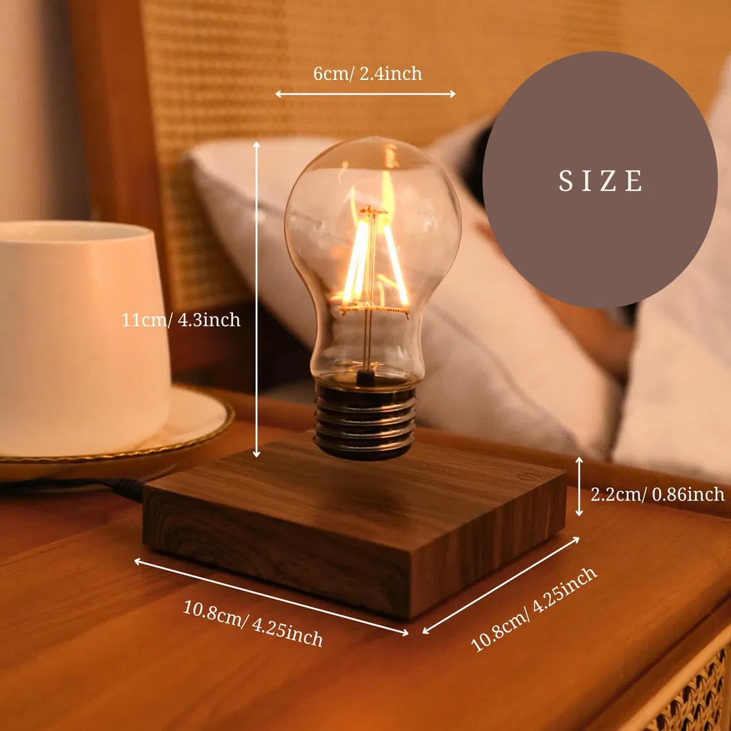 Magnetic Levitation Light Bulb - 360° Rotation, Desk Lamp, Night Lights, Touch Control