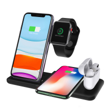 4-in-1 Wireless Charger Station - 15W Qi Fast Wireless Charger for Phone and Watch