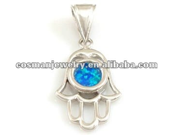 Pendant jewelry wholesale opal hamsa