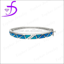 925 silver opal bangle wholesale rhodium plated jewelry custom jewelry