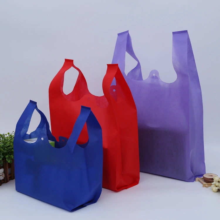 Factory Price Cheap Durable Colorful Non Woven Bag Reusable Nonwoven T-Shirt Bag for Shopping