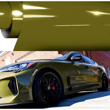 crystal gloss combat green car wrap vinyl