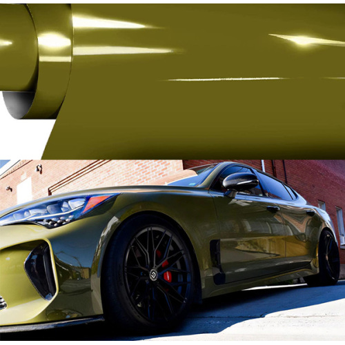 Crystal Gloss Combat Green Car Wrap Vinyl