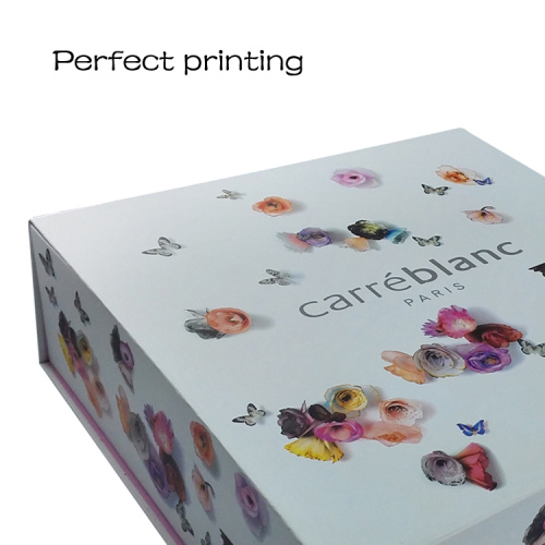 Colorful Printing Flower Decoration Folding Paper Box