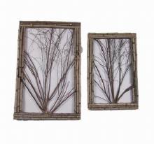 Home decorated natural wooden frame