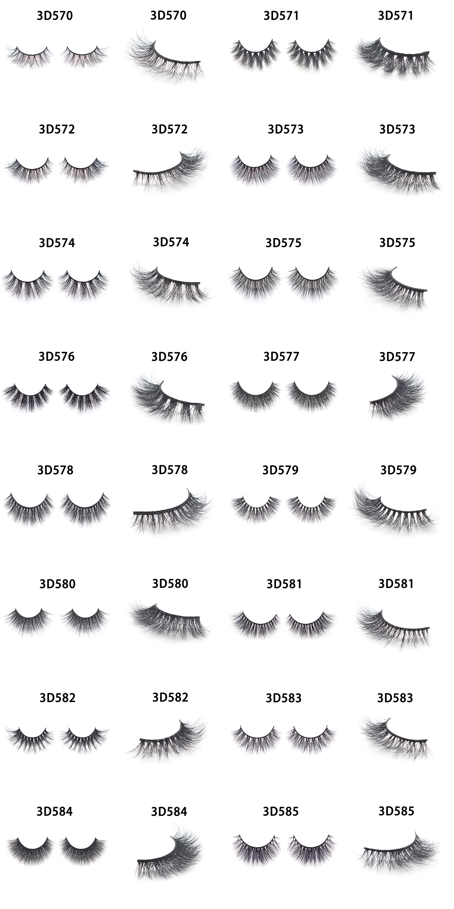 Wholesale 3D 5D 6D Faux Mink False Eyelashes Natural Long Handmade Cruelty-free Lashes