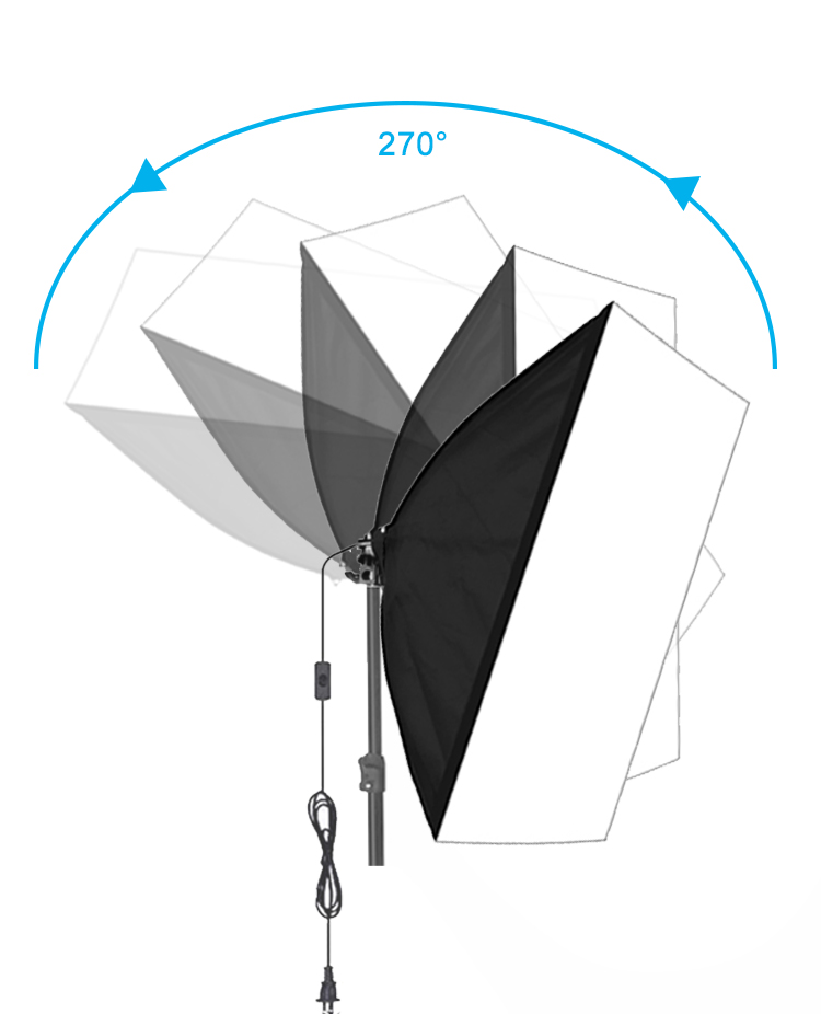 Комплект освещения для фотостудии E27 Керамический одиночный патрон для лампы Фото Видео Портрет и продуктовая съемка Непрерывный софтбокс