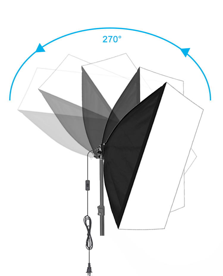 Photo Studio Lighting Kit E27 Keramisk enkel lamphållare Foto Video Porträtt och produktfotografering Continuous Softbox