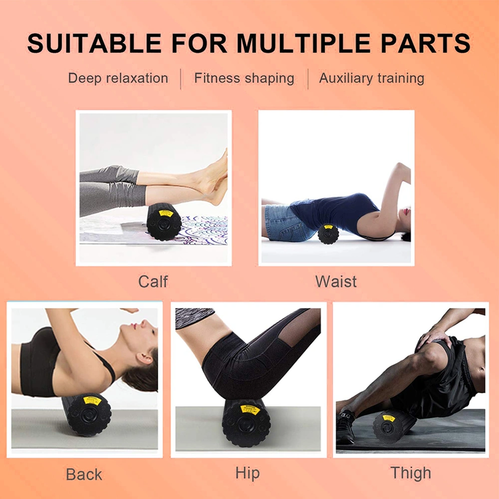 Electric Custom Peanut High Density Collapsible Vibrating Grid Cork EVA Yoga Foam Roller