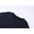 Men's Knitted Garment-Dye Stone-Wash Honey Comb Pullover