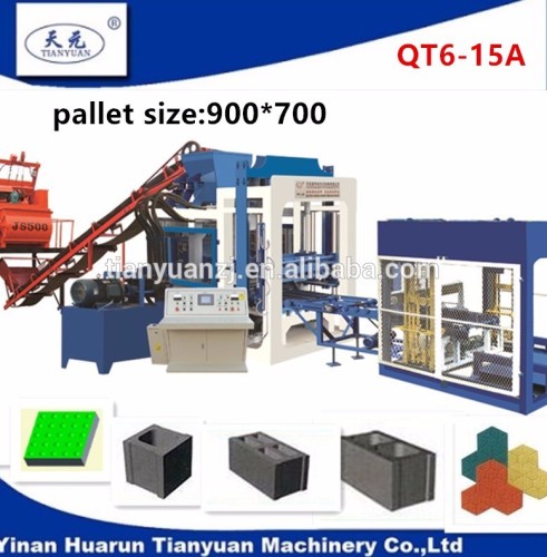 Larger capacity QT6-15 paving making machine and best sale cement brick making machine