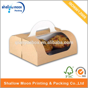 Hot-selling cupcake boxes transparent cake box, cake box with handle, divider cake box