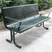 Perforated metal outdoor steel bench seating