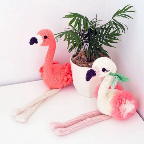 Hot Felling Flamingo Crochet Knit Παιχνίδι