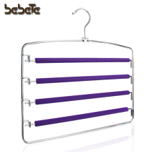 4 Tier Metal Pants Hager with Removable Foam Bar