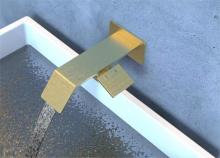 Wall mounted single lever basin mixer