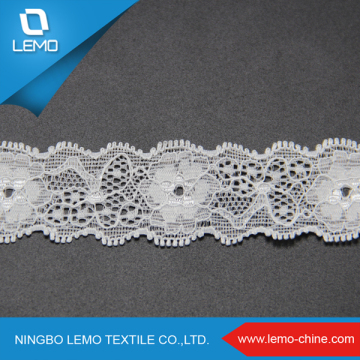 white scalloped flower embrodiery lace trim for dresses