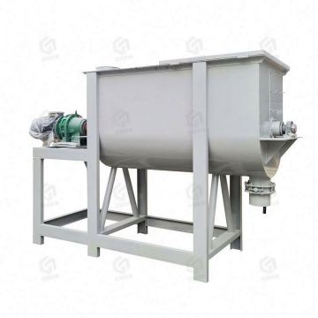 500kg Stainless Electrical Double Paddle Shaft Cement Mixer Machine with Rotating Drum