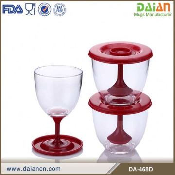 10oz single wall colored plastic wine tumblers