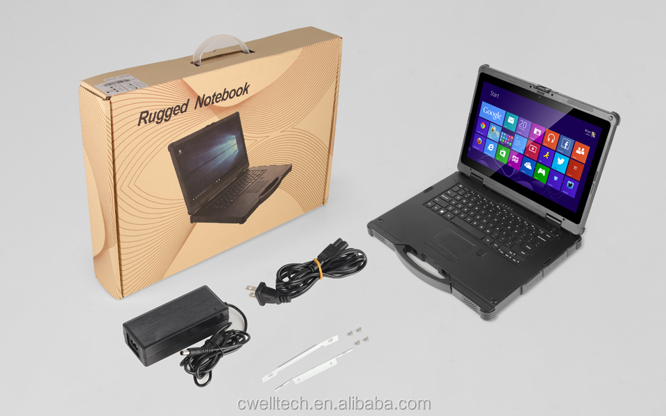 14 Inch Laptop IP65 Sunlight Readable 8GB RAM Wide Temperature Notebook