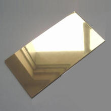 لوحة الألومنيوم المركب المرآة الذهبية