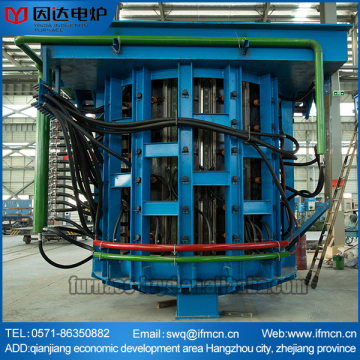 Newest design high quality induction aluminum melter 40t