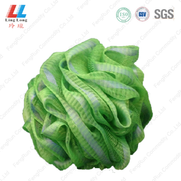 Shinning ribbon bath puff loofah sponge