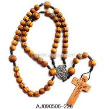 wood wall rosary
