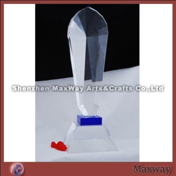 Clear Vertical High Grade Acrylic Diamonds Award Trophy
