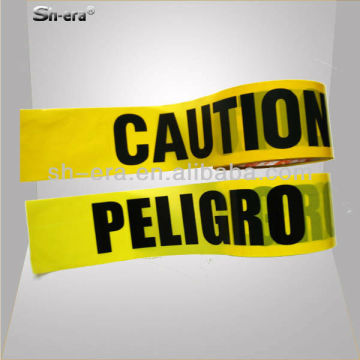 Black yellow PE warning tape