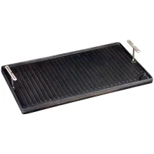 Heavy Duty Porcelain Cast Iron Cooking Griddle for Grills / Pass LFGB, FDA Certs