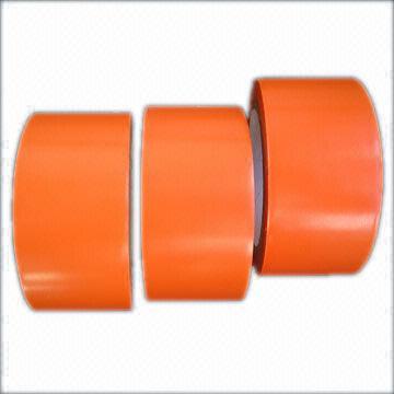 Orange PVC Tapes for Construction Industry, Made of PVC Film and Rubber-based Adhesive