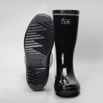 cheap custom shiny black rain boots