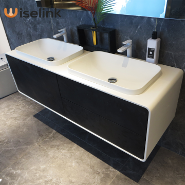 Wiselink solid surface bathroom vanity with sink