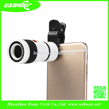 New products 2016 innovative product Universal Mobile Phone External Camera Lens& 8x ZoomTelephoto Camera Lens
