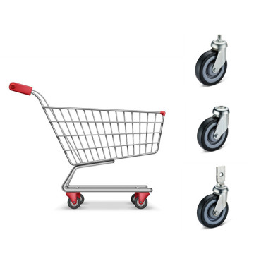 Supermarket Cart Trolley Wheel Caster
