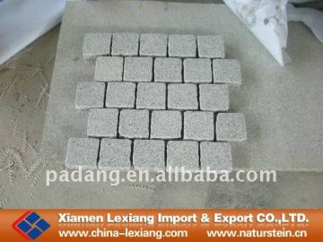 Granite block paving