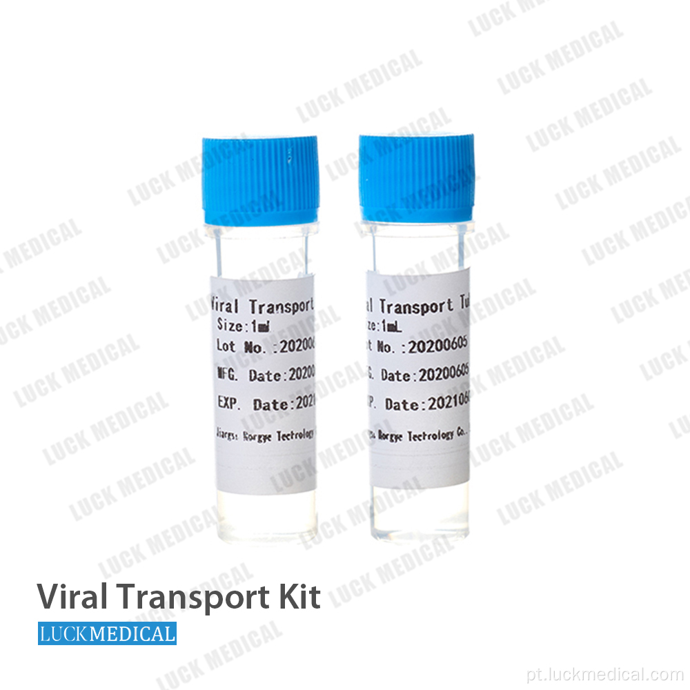 Kit de transporte viral pequeno utm 1ml médio ce