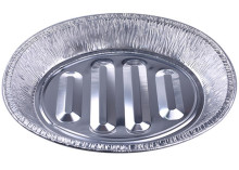 Oval turkey foil pan for food cooking