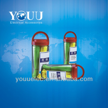 All size f PA66 94V-2 UL self-locking coloured plastic cable ties