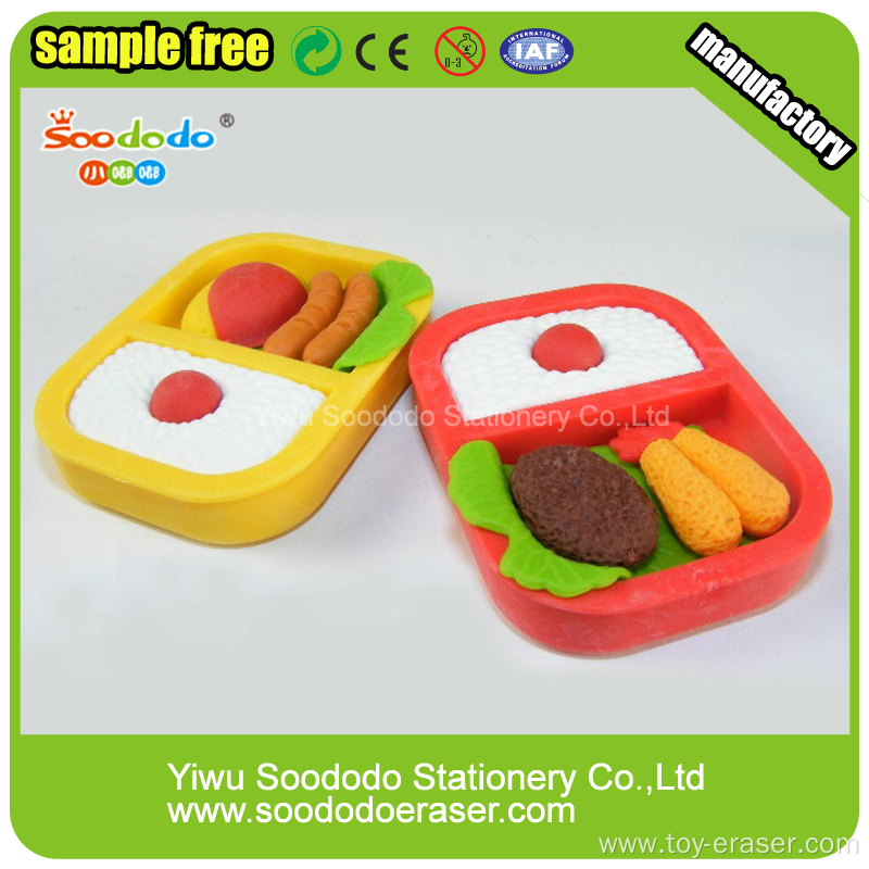 box lunch Shaped Eraser ,Food puzzle separable eraser